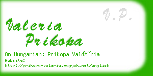 valeria prikopa business card
